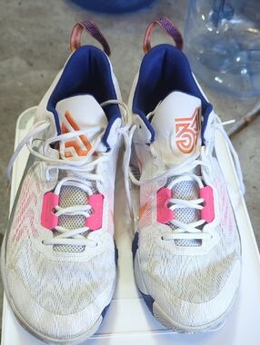 Nike White Navy Pink Orange Athletic Shoes